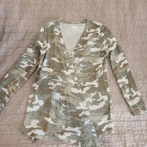 Justice camo cardigan